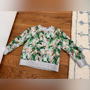 Janie and Jack Toddler Tropical Jungle Monkey French Terry Sweatshirt Size 3